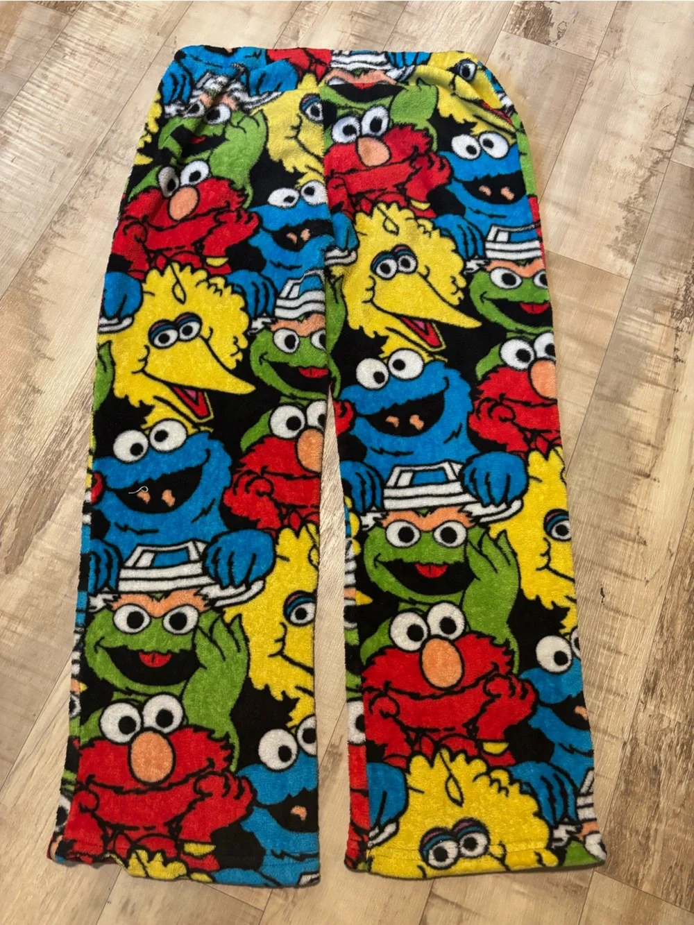 Kids Multicolor Sesame Street Character Fleece Pajama Pants